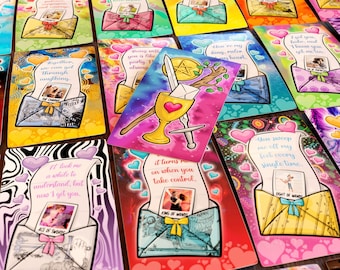 Baraja del Tarot del Corazón / Mensajes de Amor / Almas Gemelas / Reconciliación / 53 Cartas