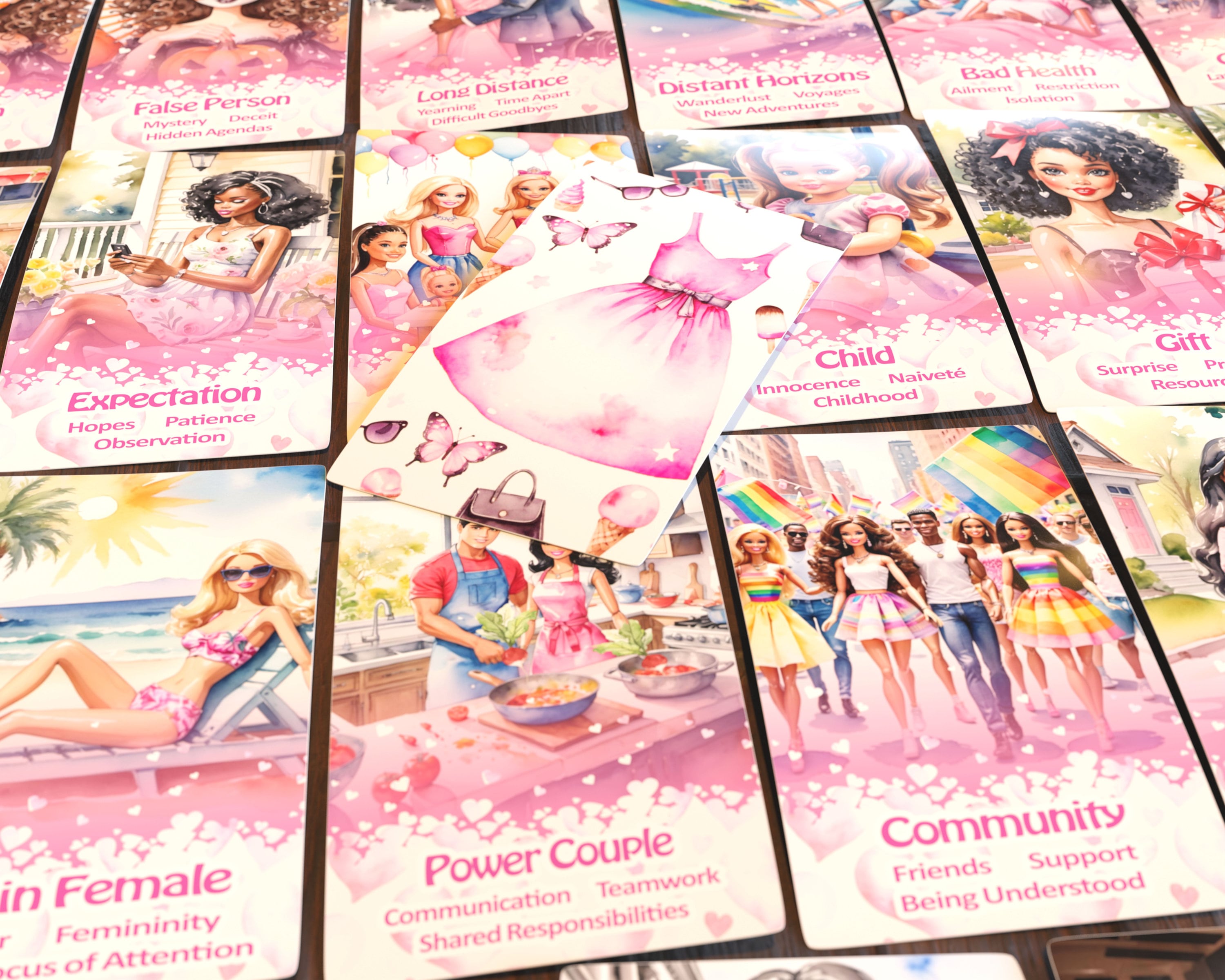 Barbii Gal Kipper Oracle Deck | 14 Extra Love Cards | Easy Keywords | Diversity | LGBQT+ | Gloss Finish | 53 Cards