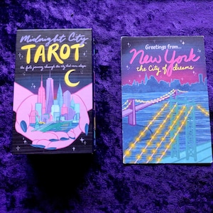 Midnight City Tarot Deck | Guidebook | Box | Postcard | PRE-OWNED