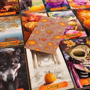 2 LEFT | Autumn's Delight Oracle Deck | Light Work | Shadow Work | Fall Season | Halloween | Spirituality | 53 Cards