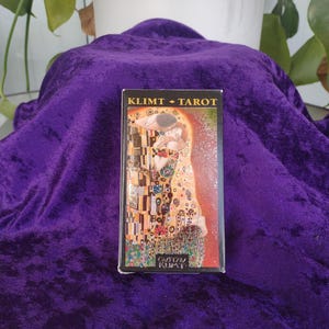 Tarocchi dorati di Klimt / Lamina d&#39;oro / Libro e scatola inclusi / COME NUOVO