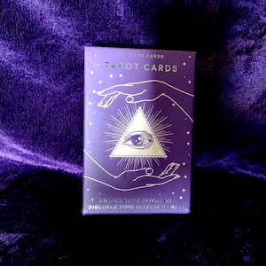 Purple Tarot Cards | 80 Cards | BOX | Intro Card | PRE-OWNED