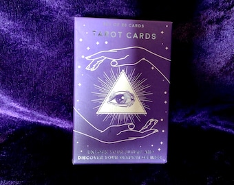 Lila Tarotkort | & Lavendel Drömmar | BEGAGNAD Paket