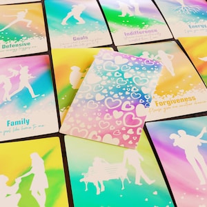 BIENTT RETRAITE | Messages d'amour de barbe à papa Oracle Deck | Flamme jumelle | Âmes sœurs | Pas de contact | Réconciliation | Couleurs pastel | 53 cartes