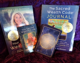 BUNDLE | Sacred Wealth Code Book | Oracle Deck & Guidebook | Journal | PRE-OWNED