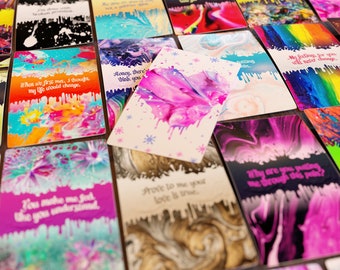 Baraja de Oráculo de Mensajes de Amor Pintados / Almas Gemelas y Llamas Gemelas / 53 Cartas / NUEVO