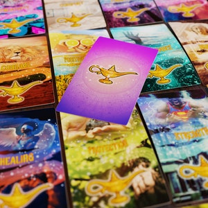 JUBILACIÓN PRONTO / Baraja de deseos / Manifestaciones / Sueños / Bendiciones / Energías / Cambios / Buena suerte / Gratitud / 53 cartas