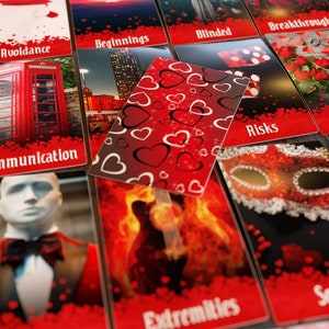 BINNENKORT MET PENSIONEREN | Red Hot Love Oracle-deck | Soulmates | Geen contact | Liefdesberichten | Afstemming | 53 kaarten
