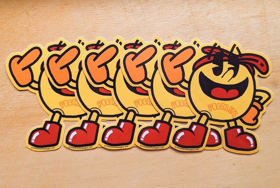 Tupac Man - Die-cut Oldschool Arcade Rap Mashup Vinyl Sticker 3 X