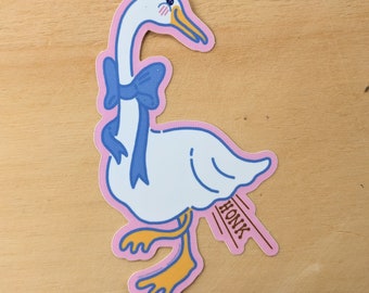 Fart Honker - die-cut flatulating country goose vinyl sticker 2.3x4 inches | poot pooting honk funny decal water bottle hydroflask laptop
