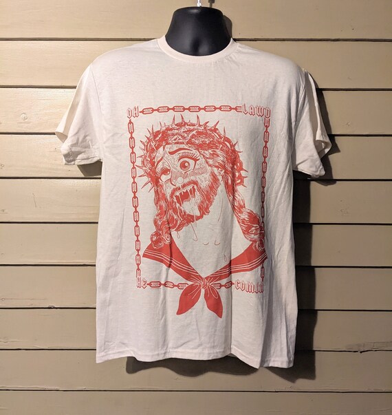 Hentai Christ - Sexy Jesus screenprinted cotton tshirt gift for atheist satanist scoffers ahegao Jesus sweaty bizarre funny shirt perv nerd