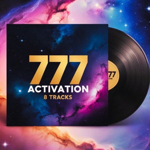 May include: A black vinyl record with a galaxy-themed cover featuring the number 777 and the text "ACTIVATION 8 TRACKS".