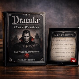 Afirmaciones vampiricas inspiradas en Dracula Autoconcepto de trabajo con la sombra de la academia oscura para una confianza