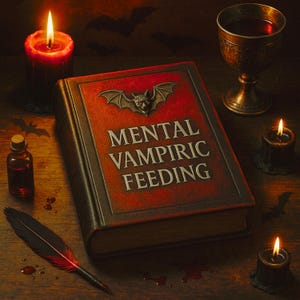Mental Vampiric Feeding Grimoire – Vampire Book for Energy Vampirism, Dracula Lore & Pagan Ritual Set