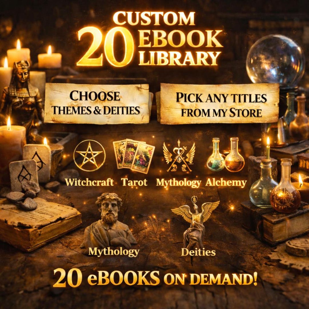 Pagan Occult Grimoire Pack | Custom Digital Library | Choose Deities ...