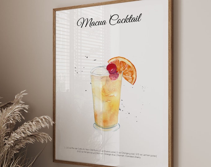 Macua Cocktail Poster