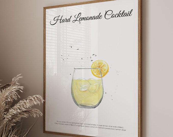 hard Lemonade Cocktail Poster
