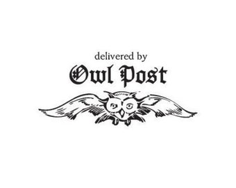 Delivered by Owl post Rubber stamp