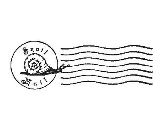 Snail Mail Postal cancellation Rubber Stamp