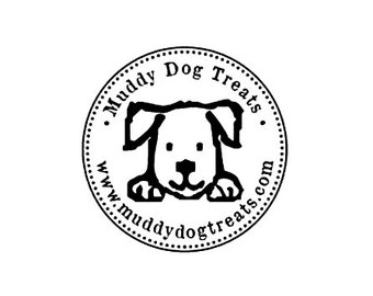 Puppy dog return address custom rubber stamp