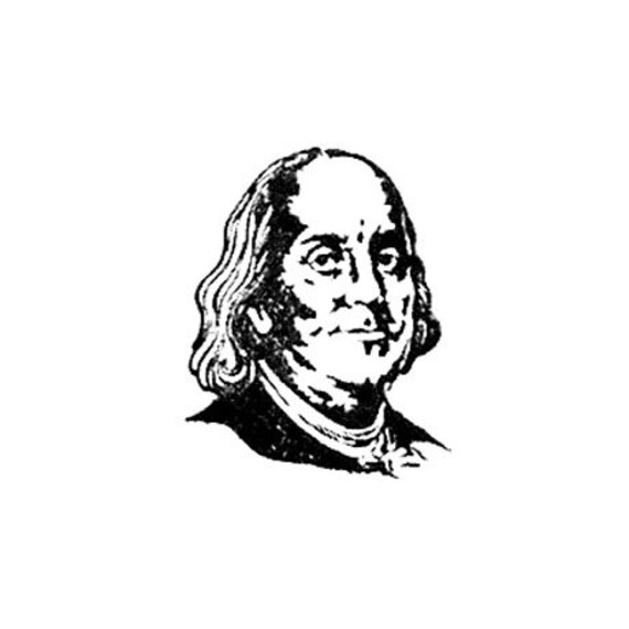 Ben Franklin rubber stamp by Amazing Arts