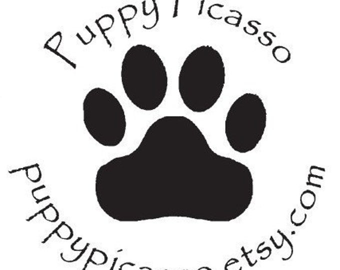 Custom Dog Paw Mounted Rubber Stamp Etsy