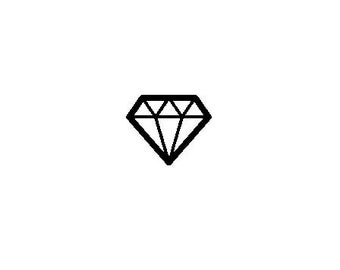 Diamond Jewel Stone Rubber Stamp Bing