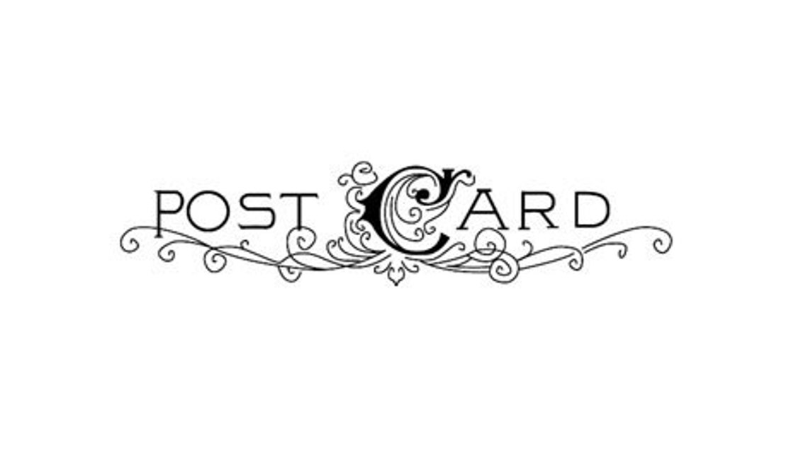 Vintage postcard header postcard rubber stamp Etsy
