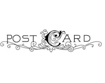 vintage postcard header postcard rubber stamp