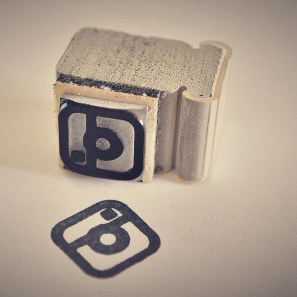 instagram Social Media Icon Rubber Stamp Phone app Ipad icon social networking
