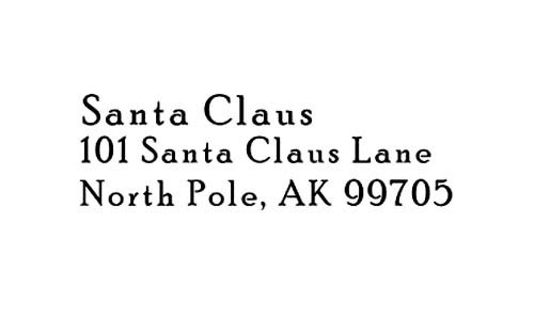 North Pole Santa s Return Address Rubber Stamp Santa Claus Christmas Etsy North pole santa s return address rubber stamp santa claus christmas etsy