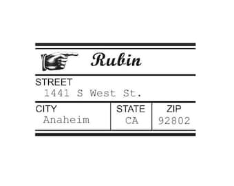 Return address Mounted Rubber Stamp Telegram
