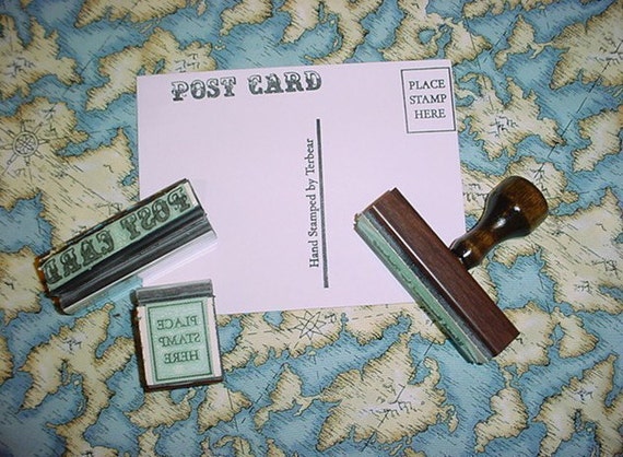 Postcard-atc Size RUBBER STAMP, Background Stamp, Mixed Media Stamp, Mail  Stamp, Travel Stamp, Postcard Stamps, Postal Stamp, Letter Stamp 