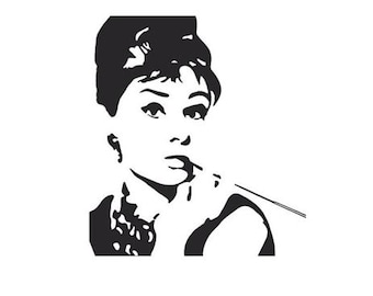 Audrey Hepburn  Rubber Stamp Breakfast at Tiffanys