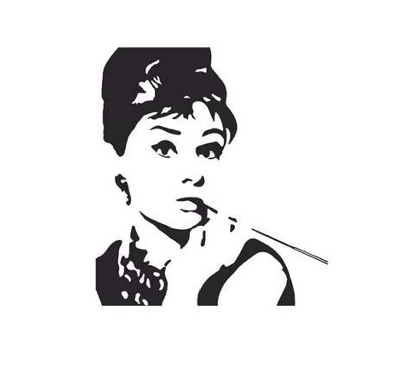 Audrey Hepburn Rubber Stamp Breakfast at Tiffanys image 1