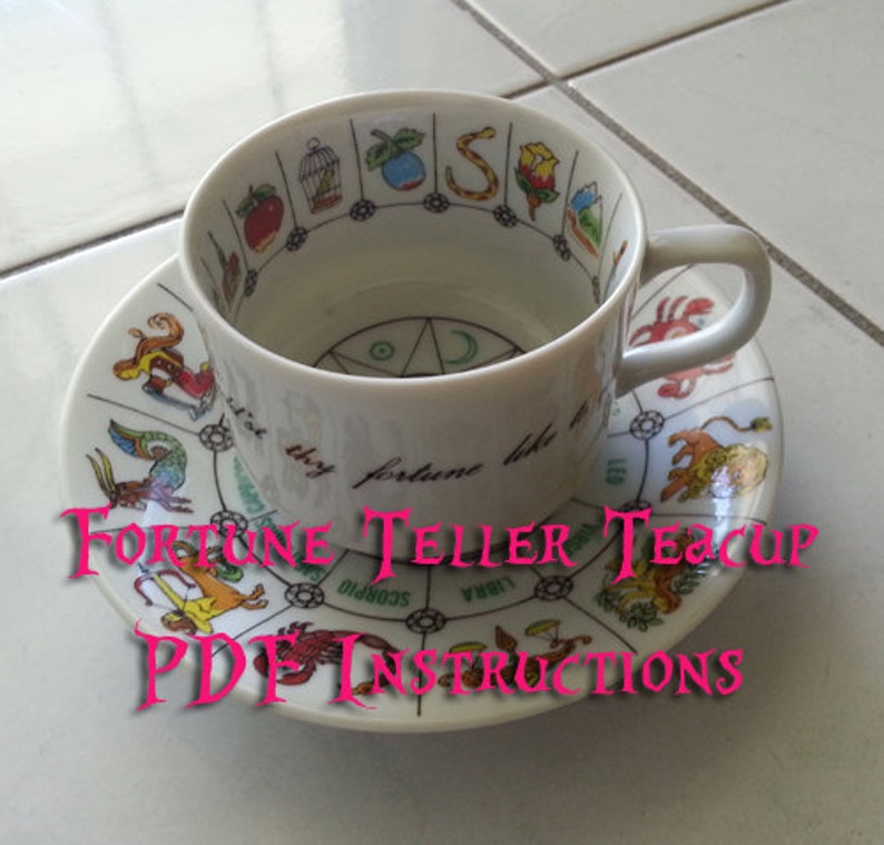 PDF Zodiac fortune teller tea cup instructions for International collectors guild fortune telling teacup image 1