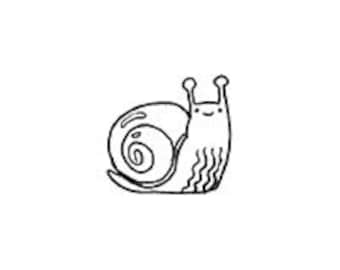 Adventure Time snail rubber stamp