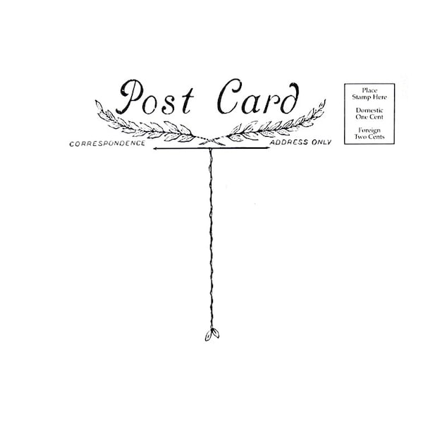 Im Ruhestand antike Post Karte Stempel Postkarte