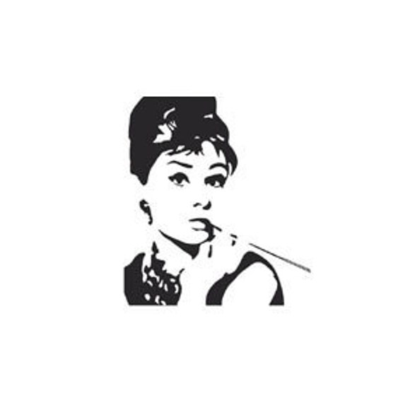 Mini Audrey Hepburn Rubber Stamp Breakfast At Tiffanys Etsy