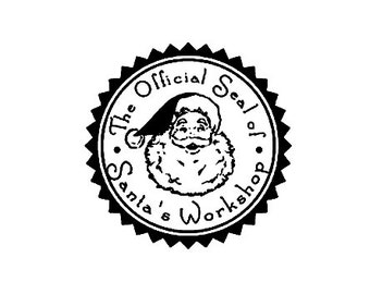 The official Seal of Santa's workshop Christmas rubber stamp