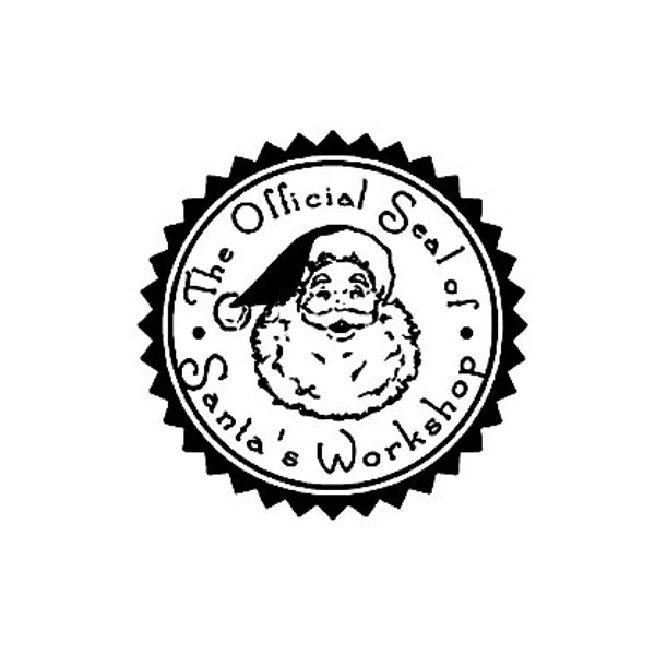 The official Seal of Santa's workshop Christmas rubber stamp