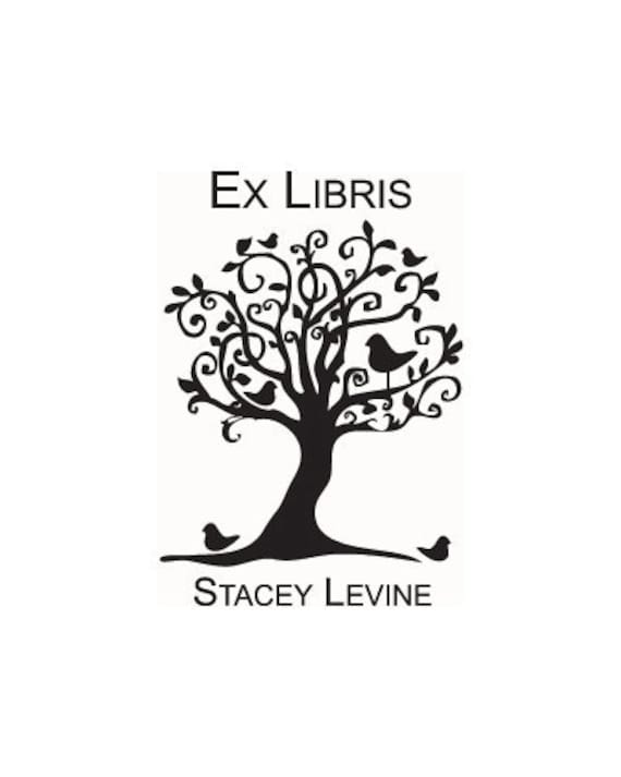 Timbro da libro Ex Libris timbro personalizzato ad albero 