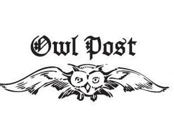 Owl post rubber stamp