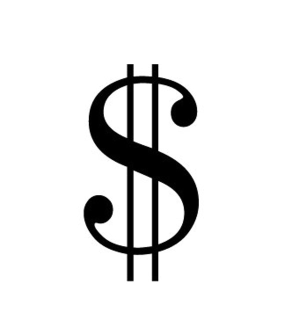 dollar sign money rubber