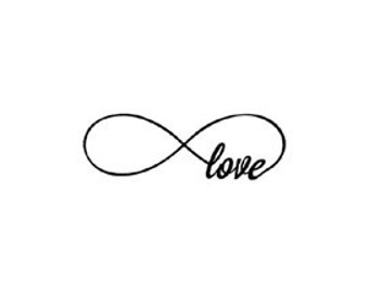 Infinity Love rubber stamp small