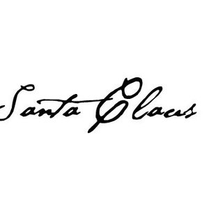 The Original Santa Claus Signature Rubber Stamp Autograph Christmas handmade rubber stamp image 1