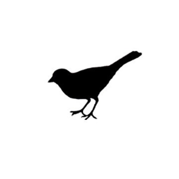 FINAL CLEARANCE Silhouette bird Rubber Stamp small