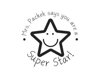 star teacher rubber stamp