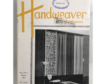 Summer 1951 HANDWEAVER AND CRAFTSMAN magazine weaving weave knowledge shuttles