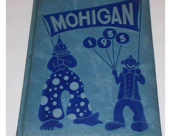 1955 Morgantown WV High School Yearbook year book Clown cover Mohigan